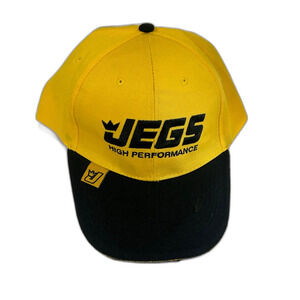JEGS High Performance Cap Hat Unisex Adjustable Color Yellow Black Bill